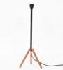 Mizuko Matte Black & Copper Table Lamp with Multi Color Linen Shade