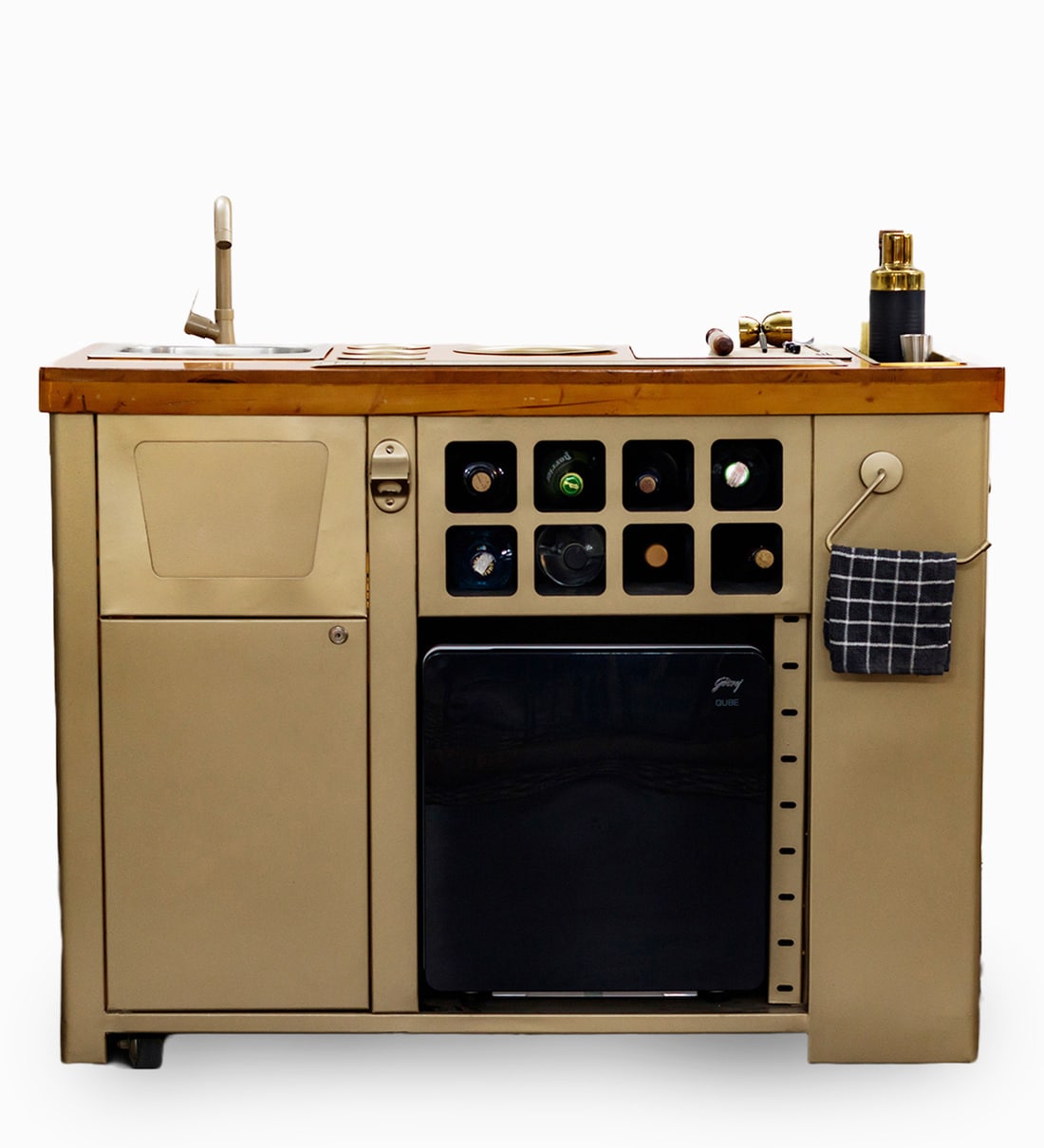 Buy AllInOne Bar with builtin 30L Godrej Qube Fridge