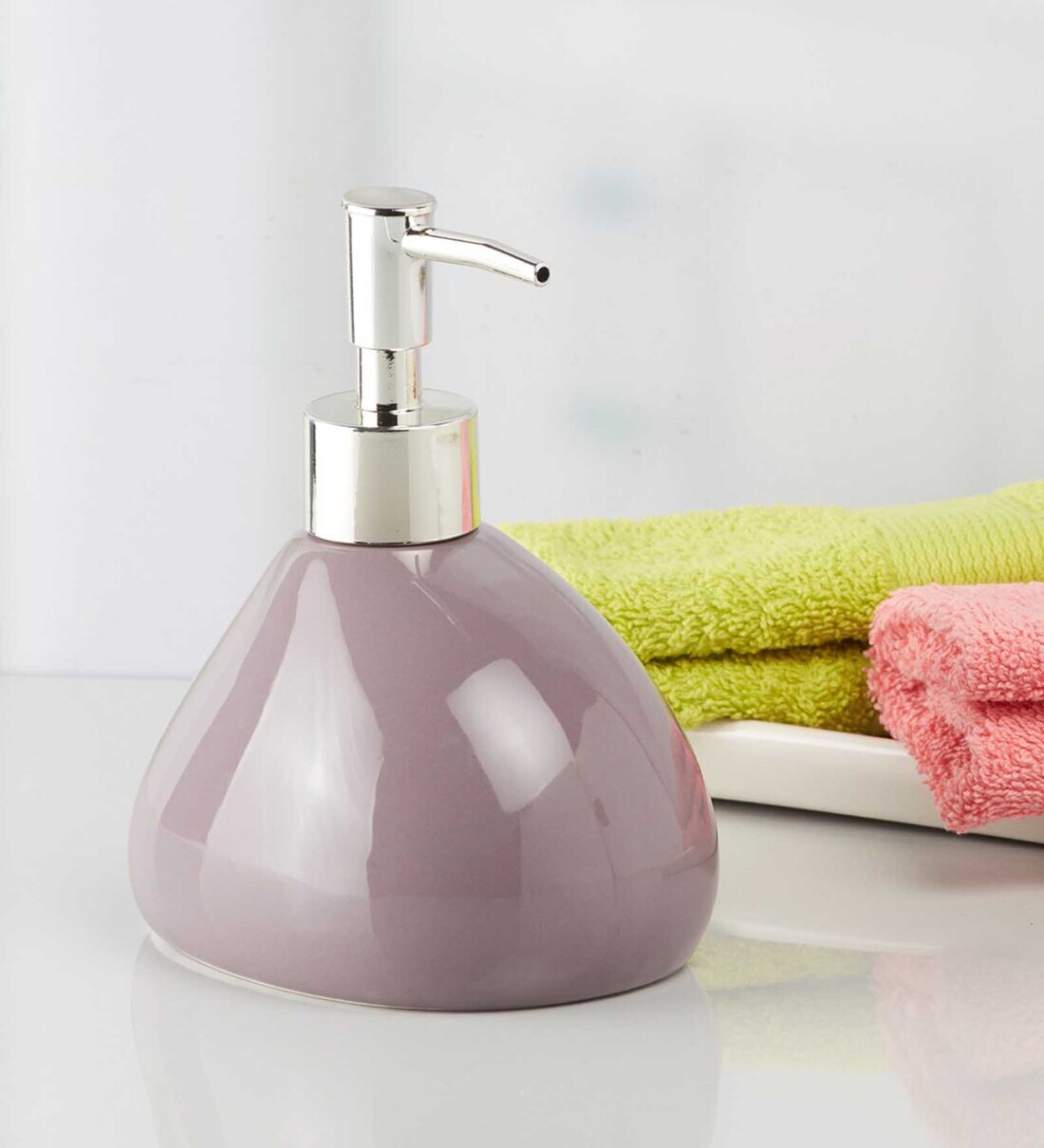 Hewann Ceramic Soap Dispenser Ceramic Decorative Hand Soap Dispenser Decorative Hand Refillable Lotion Pump Kitchen Bathroom Stylish Grey Design Durable Ceramic Home Decor