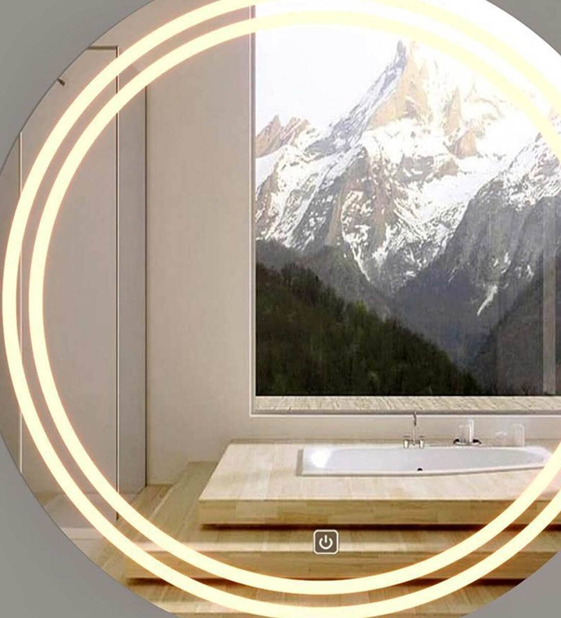 Buy Modern Designed LED Round Wall Mirror By WallMantra Online LED