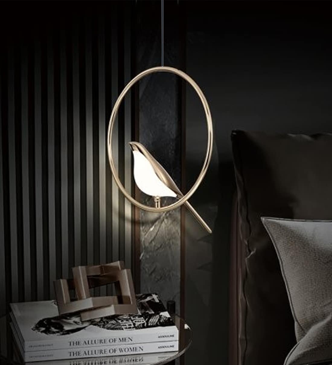 Buy Modern Gold Led Bird Round Ceiling Light Fixture Pendant Light