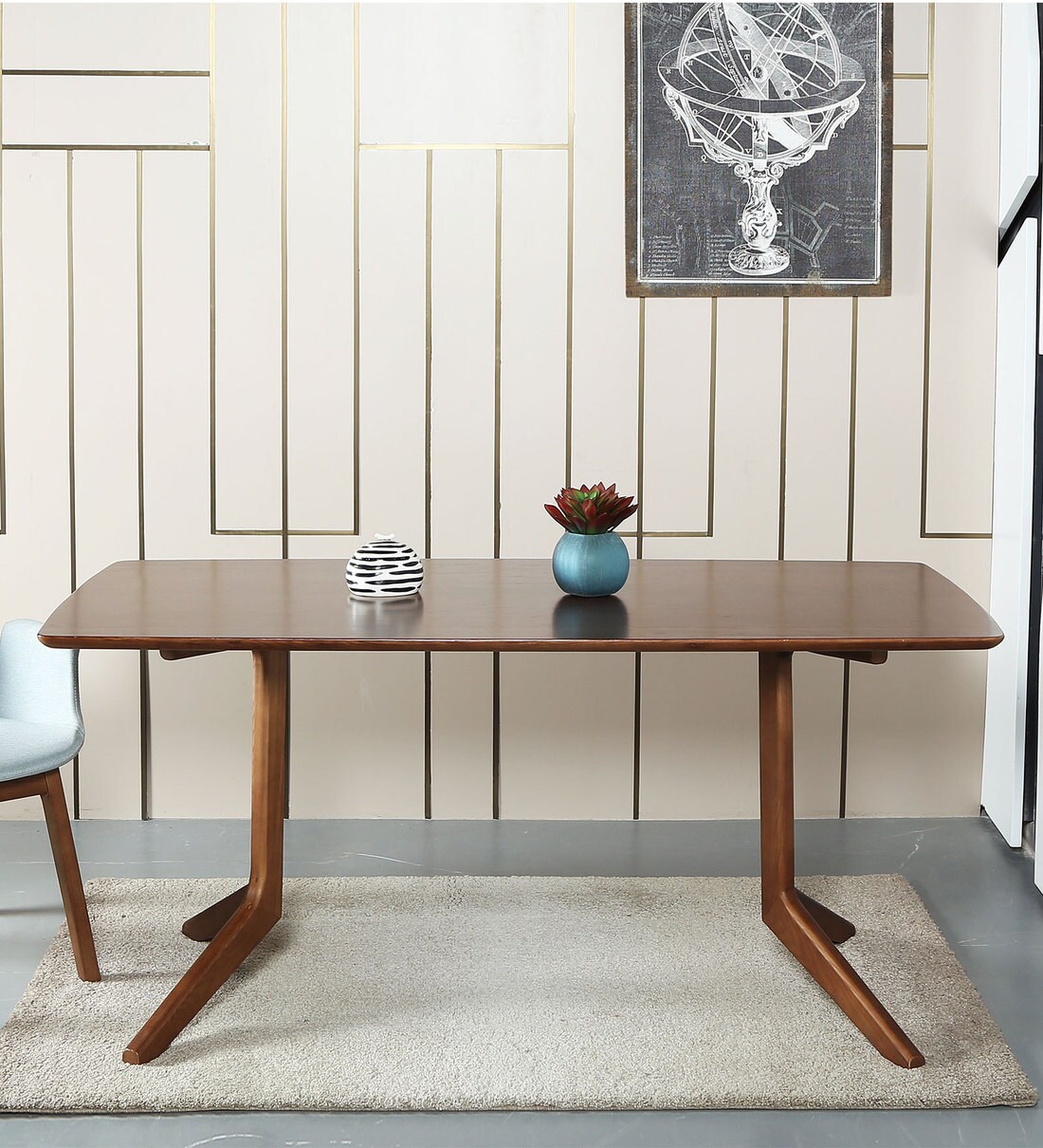 Buy Modern Midcentury Modern Dining Table By Asanjo Furniture World Online Contemporary 4 Seater Dining Tables Dining Furniture Pepperfry Product