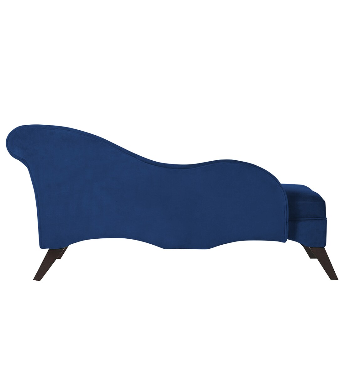 Buy Modern Velvet Chaise Lounger in Navy Blue Colour by Dreamzz