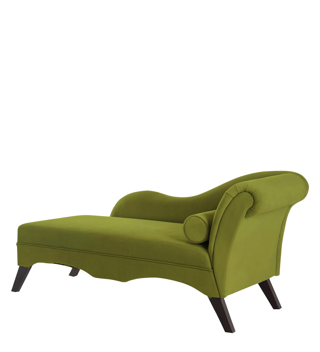 Buy Modern Fabric Chaise Lounger in Olive Green Colour by Dreamzz