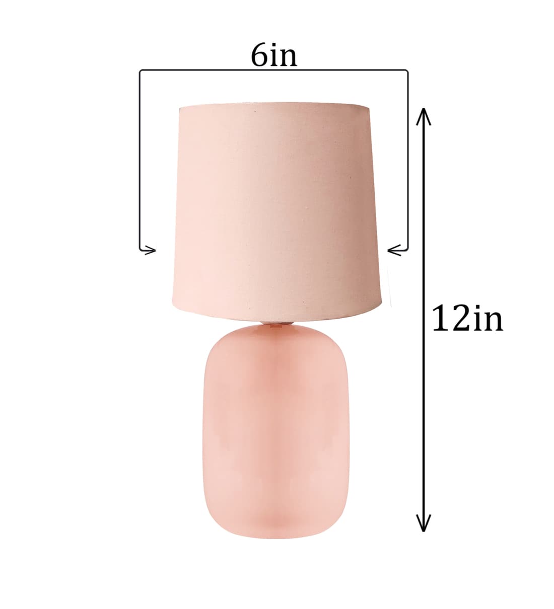 NOLITOY Small Retro Linen Lampshade – Soft Pink Fabric Cover, 5.5" X 5.1" X 3.5", E27 Socket, For Table, Desk, And Wall Lamps