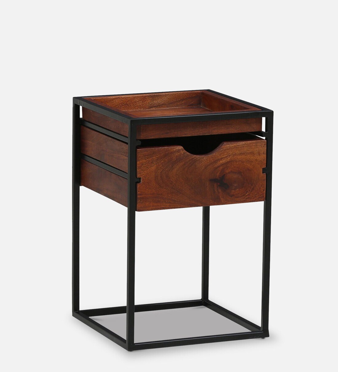 Buy Laswell Solid Wood End Table In Black & Honey Oak Finish at 8 OFF