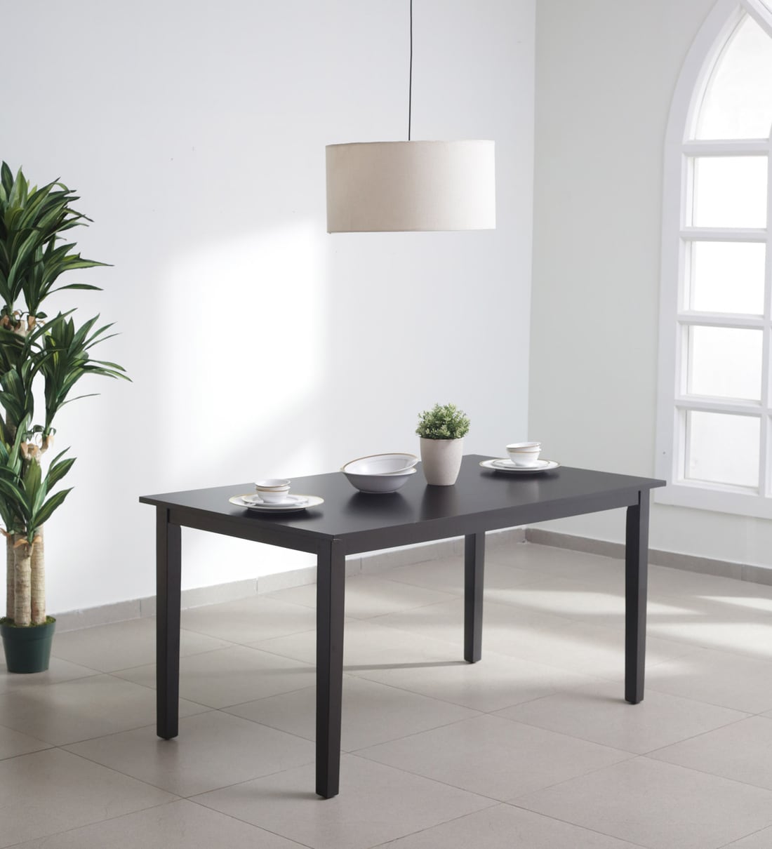 Buy Momoko Solid Wood 6 Seater Dining Table in Wenge Finish at 30 OFF