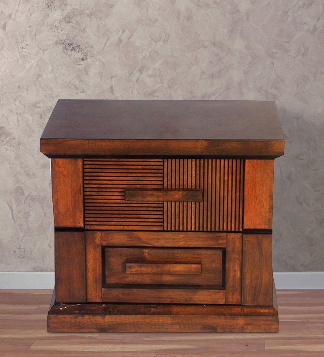 Buy Mondo Bedside Table in Brown Finish by HomeTown Online Bedside