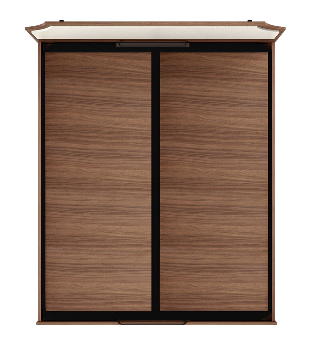 Buy Morf Queen Size Bed in Brown & Cream Finish with Hydraulic Storage