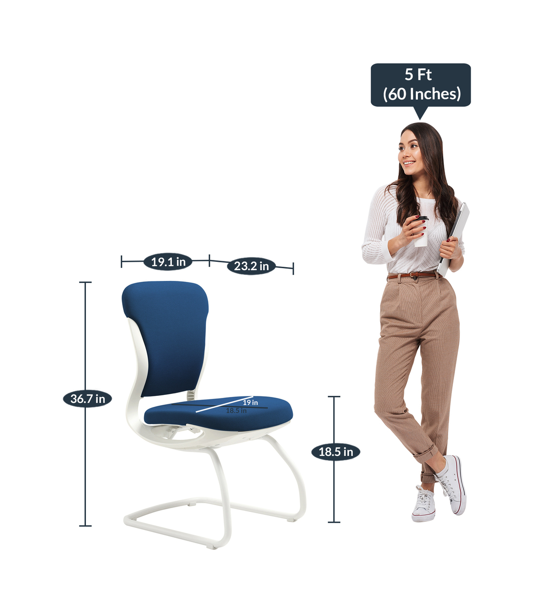 Godrej interio visitor discount chair