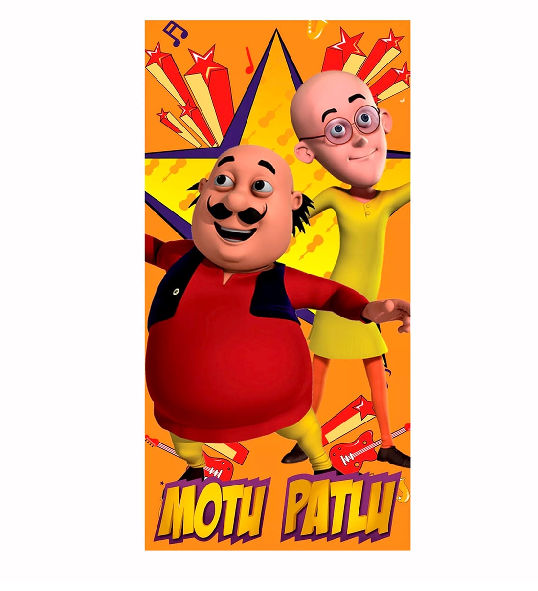 Cartoon Motu Mp3 Motu Patlu Buy Motu Patlu Music Bath Towel By
