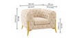 Modern Tufted Upholstery 3+1+1 Seater Sofa Set In Off-White Colour