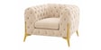 Modern Tufted Upholstery 3+1+1 Seater Sofa Set In Off-White Colour