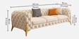 Modern Tufted Upholstery 3+1+1 Seater Sofa Set In Off-White Colour