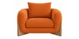  Classic Boucle Fabric 3+1 Seater Sofa Set With Ottoman In Rust Orange Colour