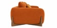  Classic Boucle Fabric 3+1 Seater Sofa Set With Ottoman In Rust Orange Colour
