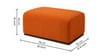  Classic Boucle Fabric 3+1 Seater Sofa Set With Ottoman In Rust Orange Colour