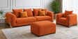  Classic Boucle Fabric 3+1 Seater Sofa Set With Ottoman In Rust Orange Colour