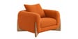  Classic Boucle Fabric 3+1 Seater Sofa Set With Ottoman In Rust Orange Colour