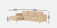 Modern Elegance RHS 3 Seater Sofa In Beige Color