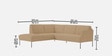 Modern Elegance RHS Sectional Sofa In Brown Color