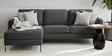 Modern Elegance RHS L Shaped 3 Seater Sofa In Dark Grey Color