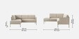 Modern Elegance Rhs Sectional Sofa ( 2+ Lounger ) In Beige Color