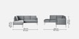 Modern Elegance Rhs Sectional Sofa ( 2+ Lounger ) In Chich Grey Color