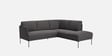 Modern Elegance Rhs Sectional Sofa ( 2+ Lounger ) In Dark Grey Color