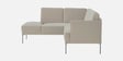 Modern Elegance Velvet RHS Sectional Sofa In Grey Color
