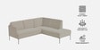 Modern Elegance Velvet RHS Sectional Sofa In Grey Color