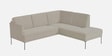 Modern Elegance Velvet RHS Sectional Sofa In Grey Color
