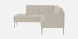Modern Elegance Velvet Rhs Sectional Sofa ( 2+ Lounger ) In Chich Grey Color