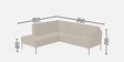 Modern Elegance Velvet Rhs Sectional Sofa ( 2+ Lounger ) In Chich Grey Color