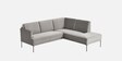Modern Elegance Velvet Rhs Sectional Sofa ( 2+ Lounger ) In Grey Color