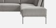 Modern Elegance Velvet Rhs Sectional Sofa ( 2+ Lounger ) In Grey Color