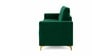 Modern Tufted 3 Seater Sofa In Green Colour With Golden Legs Finish Modern Tufted 3 Seater Sofa In Green Colour With Golden Legs Finish