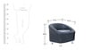 Nelson Sofa Set (2+1) Seater in Black Colour