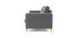 Modern Tufted 3 Seater Sofa In Grey Colour With Golden Legs Finish Modern Tufted 3 Seater Sofa In Grey Colour With Golden Legs Finish