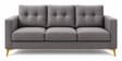 Modern Tufted 3 Seater Sofa In Grey Colour With Golden Legs Finish Modern Tufted 3 Seater Sofa In Grey Colour With Golden Legs Finish