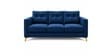 Modern Tufted Blue Colour 3 Seater Sofa With Golden Legs Finish Modern Tufted Blue Colour 3 Seater Sofa With Golden Legs Finish
