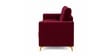 Modern Tufted Maroon Colour 3 Seater Sofa With Golden Legs Finish Modern Tufted Maroon Colour 3 Seater Sofa With Golden Legs Finish