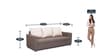 Modesto 3 Seater Sofa in Brown Colour