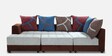 ModStyle 7 Seater LHS Sofa Set in Grey & Brown Colour