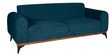 Modway 3 Seater Fabric Sofa In Crowberry Blue Color