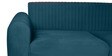 Modway 3 Seater Fabric Sofa In Crowberry Blue Color