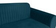 Modway 3 Seater Fabric Sofa In Crowberry Blue Color