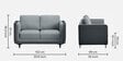 Mojo 2+1+1 Seater Sofa In Cheeky Grey Colour