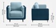 Mojo 2+1+1 Seater Sofa In Funky Blue Colour