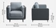 Mojo 2+2+1 Seater Sofa In Cheeky Grey Colour